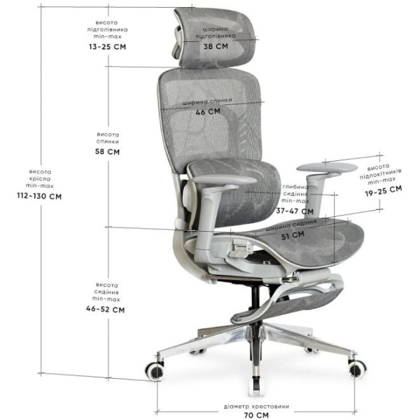 Фото - Кресло офисное Mealux M10 Air Massage Grey (HF-M10 M/G)